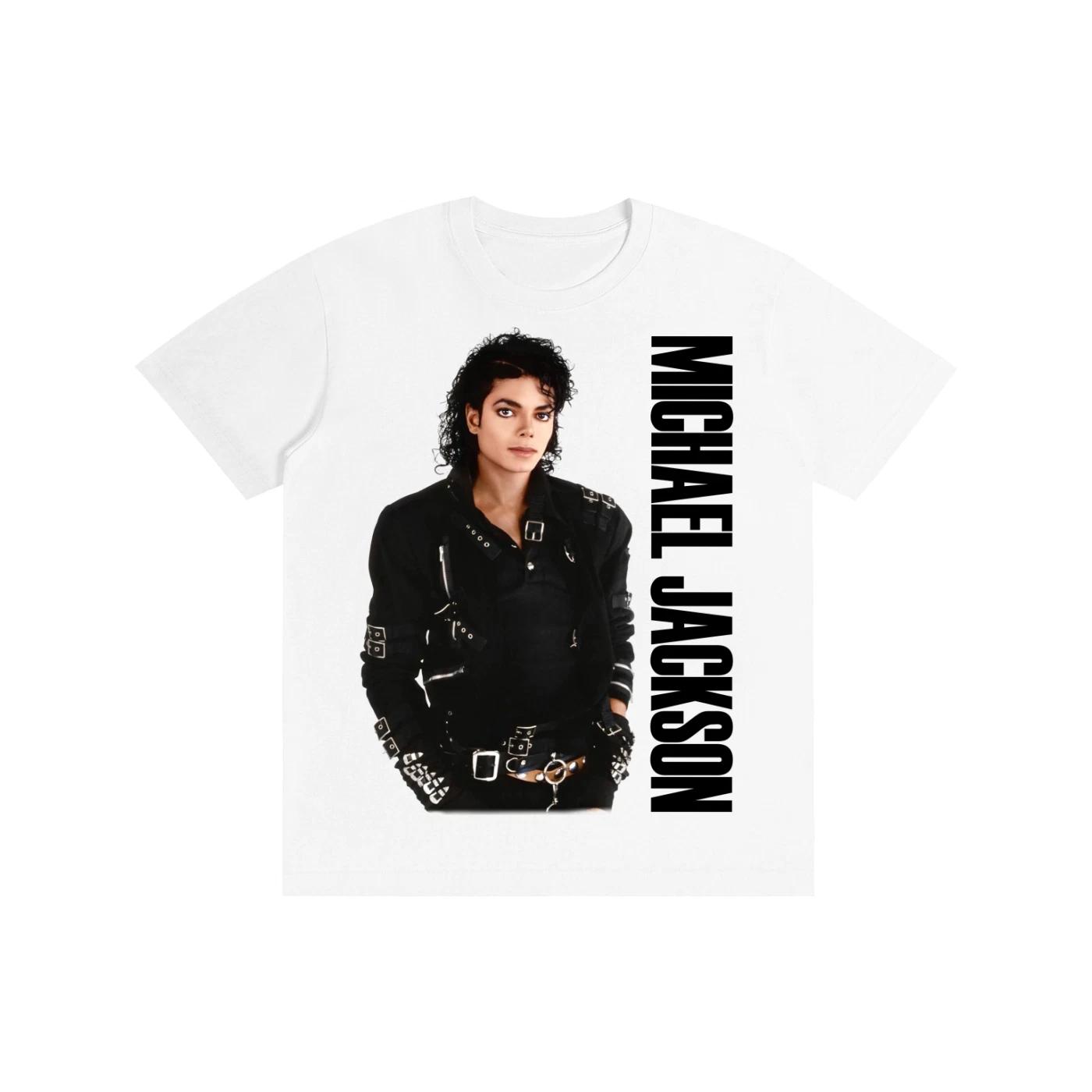 Футболка Michael Jackson Bad, Унисекс Графическая Футболка Y2K 3XL