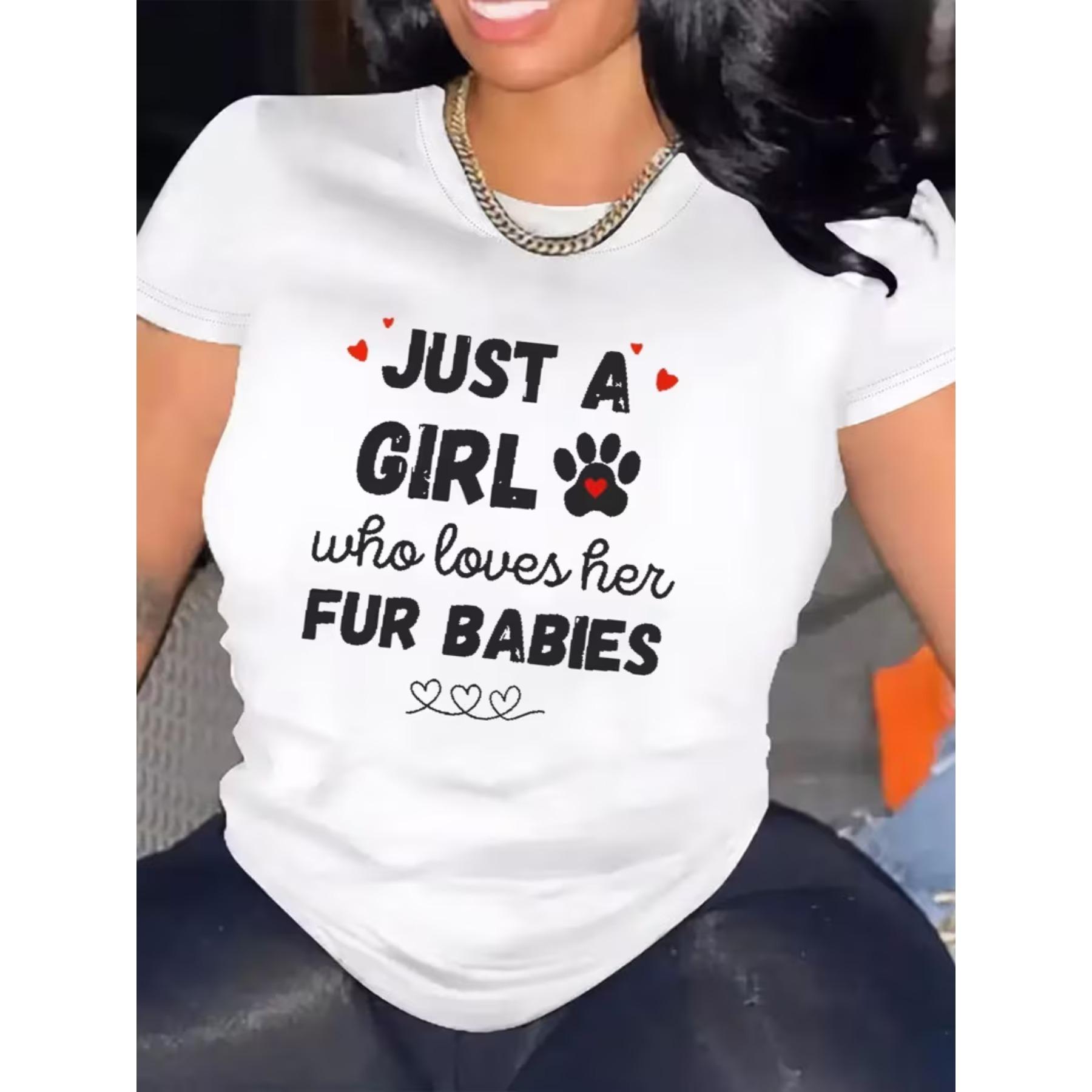 Women Casual Short Sleeve Tee Comfortable Crew Neck, Soft Adorable Printed T-shirt S