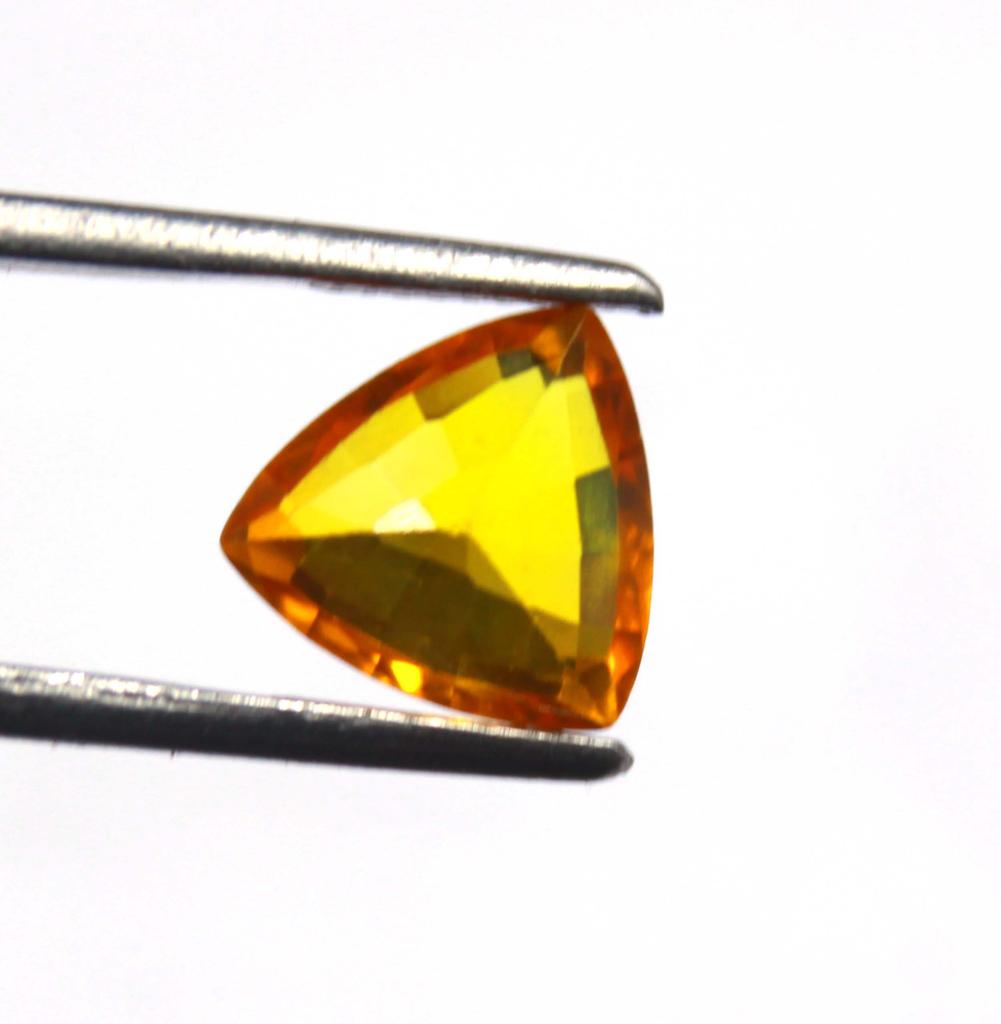 3.80 Carat Wonderful Trillion Shape Orange Sapphire Certified Sri Lanka Gemstone SN535