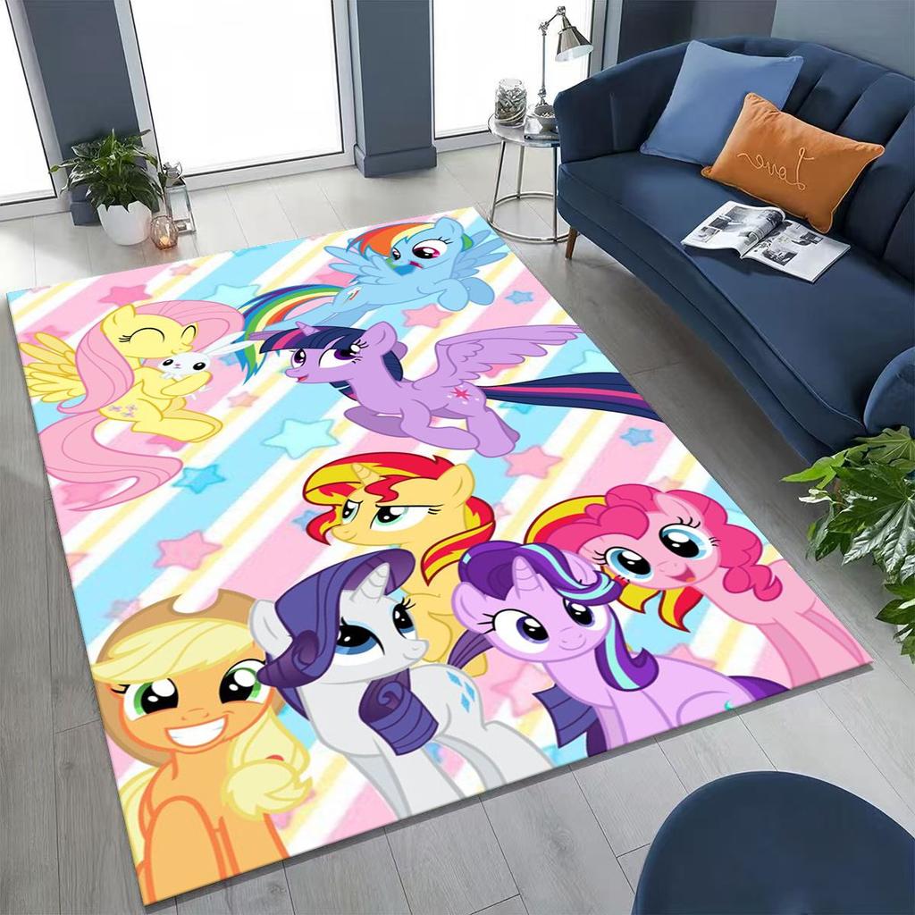 27 Style My Little Pony Unicorn Cartoon Rug for Bedroom Living Room Sofa Home Doormat Decor, Large Kids Non-slip Floor Mat Gift