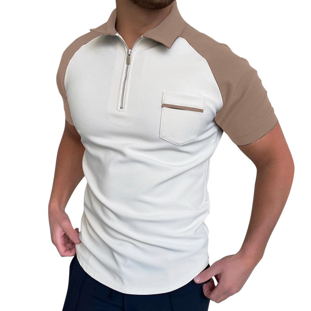 Men's Shirt Golf Shirt Retro Color Contrast Outdoor Street Short Sleeves Button-Down Print Clothing Apparel Fashion Designer Casual Breathable