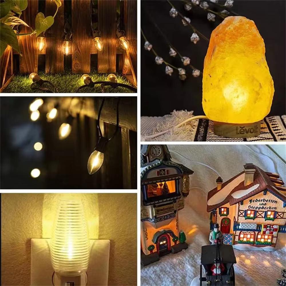 10Pcs/Pack E12 E14 Led Filament Lamp AC220V Edison Bulb Lights Retro Lamp 2200K Lighting For Living Room LED Bulbs Warm White