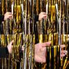 Black Sophisticated And Gold Rain Curtain For Halloween Party Displays And Backdrops Decorative