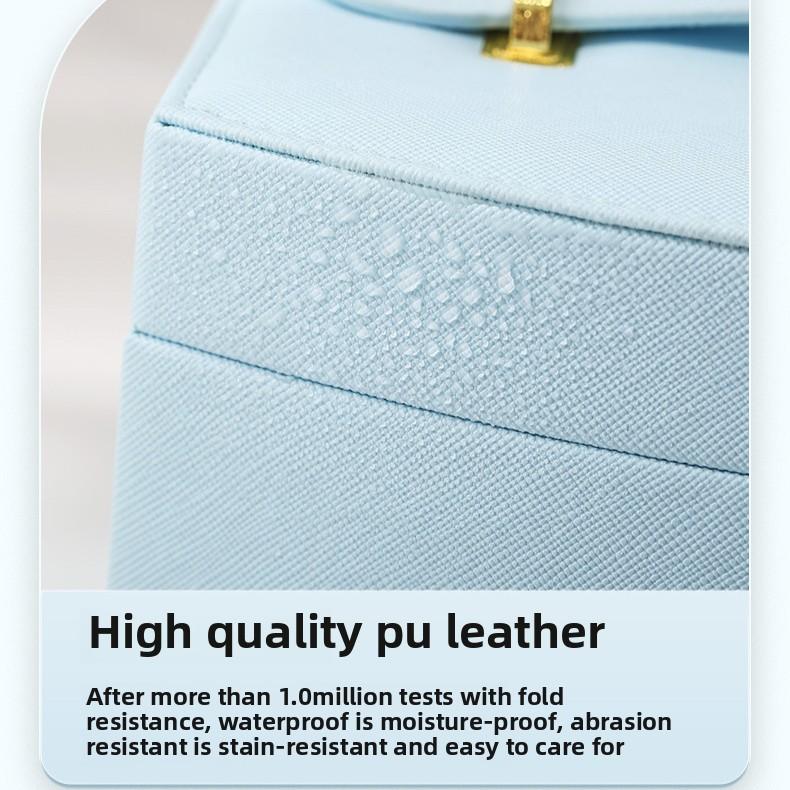 Jewelry Box Household Portable Jewelry Storage Box Large Capacity Necklace Children's Hair Accessories Flip Jewelry Storage Box Cross-border