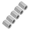 5PCS Hex Connection Nut M12 X 1.75 19 L30mm Stainless Steel Rustproof 6 Sides Long Rod Nut for Installation