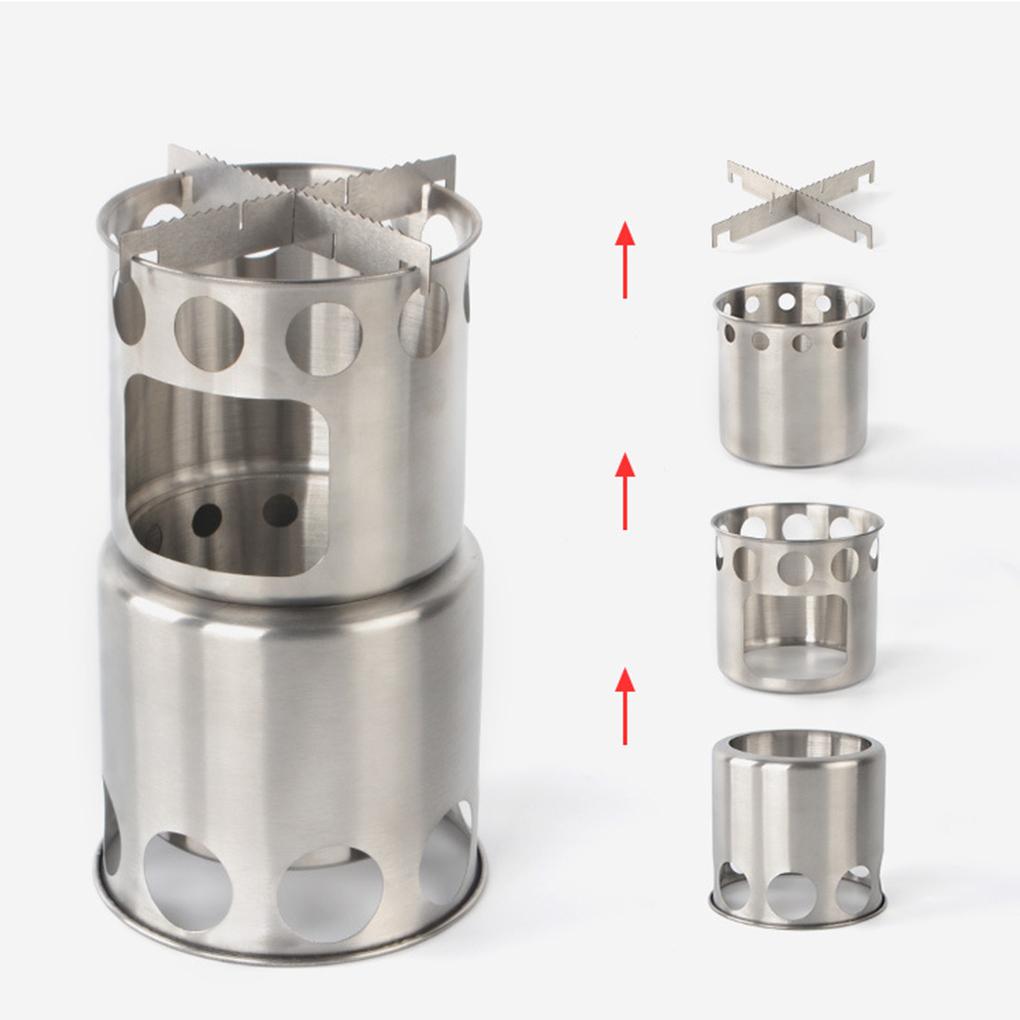 Windproof Stove Pot Set For Easy Operation And Durability High Temperature Resistant Stainless Steel