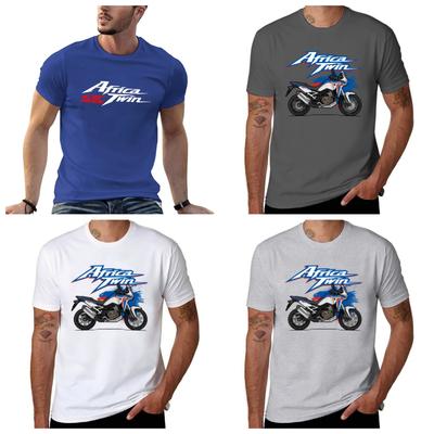 Herren Afrika CRF Twin 1100L T-Shirts Harajuku Übergroße Grafik Kleidung Sommer T-Shirts Japanisches Motorrad Unisex Hochwertige Oberteile