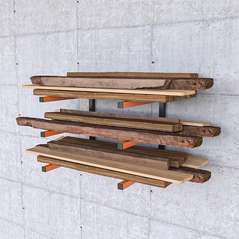 Multilayer Wall-mounted Heavy-duty Folding Firewood Storage Rack