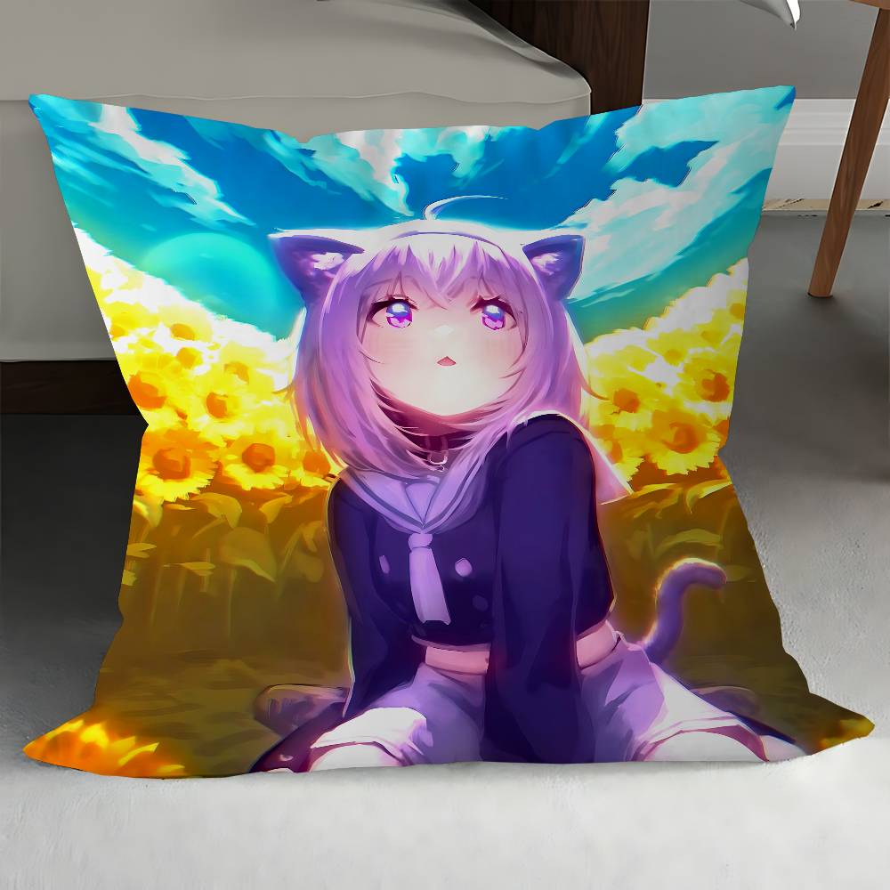 Nekomata Okayu Pillowcases Home Bedding Decorative Pillow Cover Wedding Super Soft Pillow Case