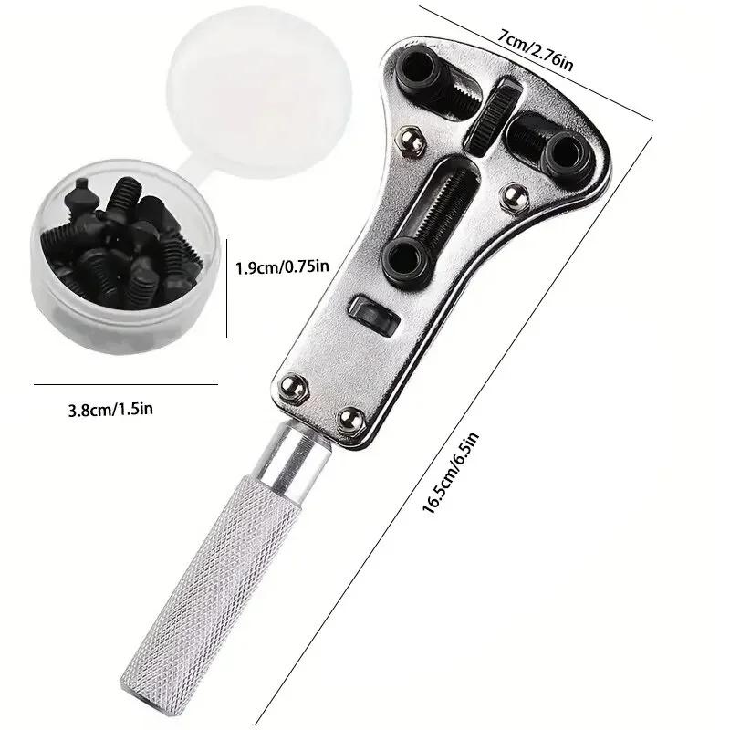 2025 New 3 Claw Watch Case Opener Adjustable Screw Back Remover Wrench Replace Battery After Repairing Tool Bottom Cap