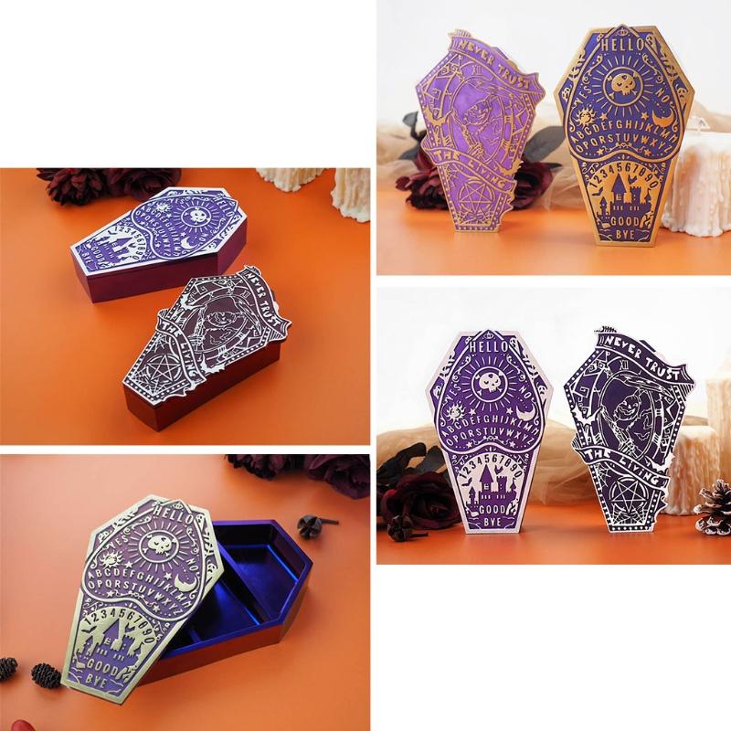 Halloween Pumpkin Coffin Storage Box Mold Epoxy Crystal Resin Silicone Mold for DIY Home Decoration Jewelry Storage