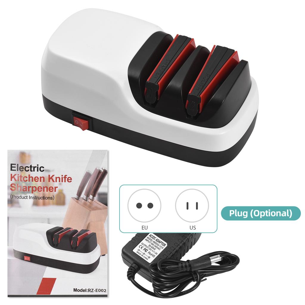 Affilatrice elettrica per coltelli Sistema di affilatura coltelli a 2 stadi per affilare e lucidare rapidamente i coltelli