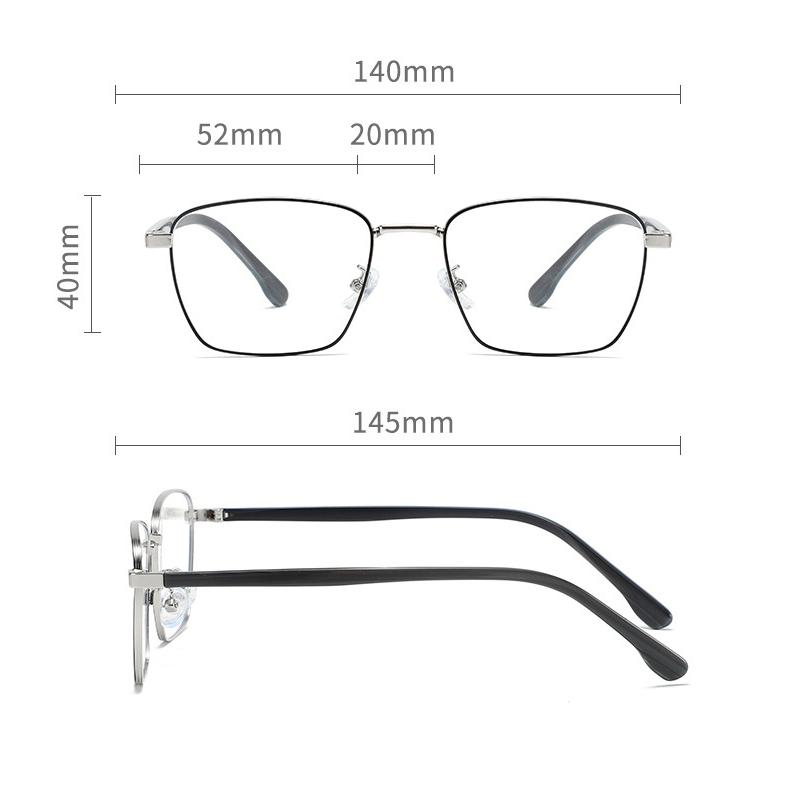 Ultralight Plate Myopia Glasses Frame For Men Anti-blue Light Internet Celebrity Polygonal Retro Frame For Women Myopia Glasses