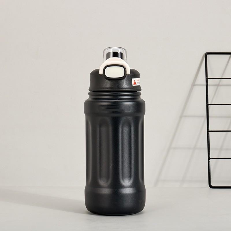 Thermosflasche mit Magnetdeckel Outdoor Sport Edelstahl Wasserflasche Kalt und warm halten Isolierte Vakuumflasche 1000ml Tasse