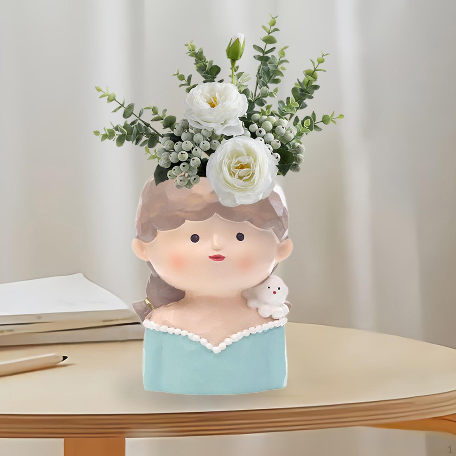 

Лицо Кашпо Горшки Девочка Статуя Цветочный Горшок С Дренажным Отверстием Новинка Подарки Из Смолы Маленький Подарок Декор Для Дома Octopus Girl