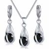 Set di gioielli con orecchini pendenti con collana e goccia di cristallo per le donne, matrimonio, matrimonio, regalo di Halloween