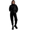 Damen Leuchtend Gelber Hoodie und Jogginghose Set Lässige Sportbekleidung Zweiteiliges Outfit