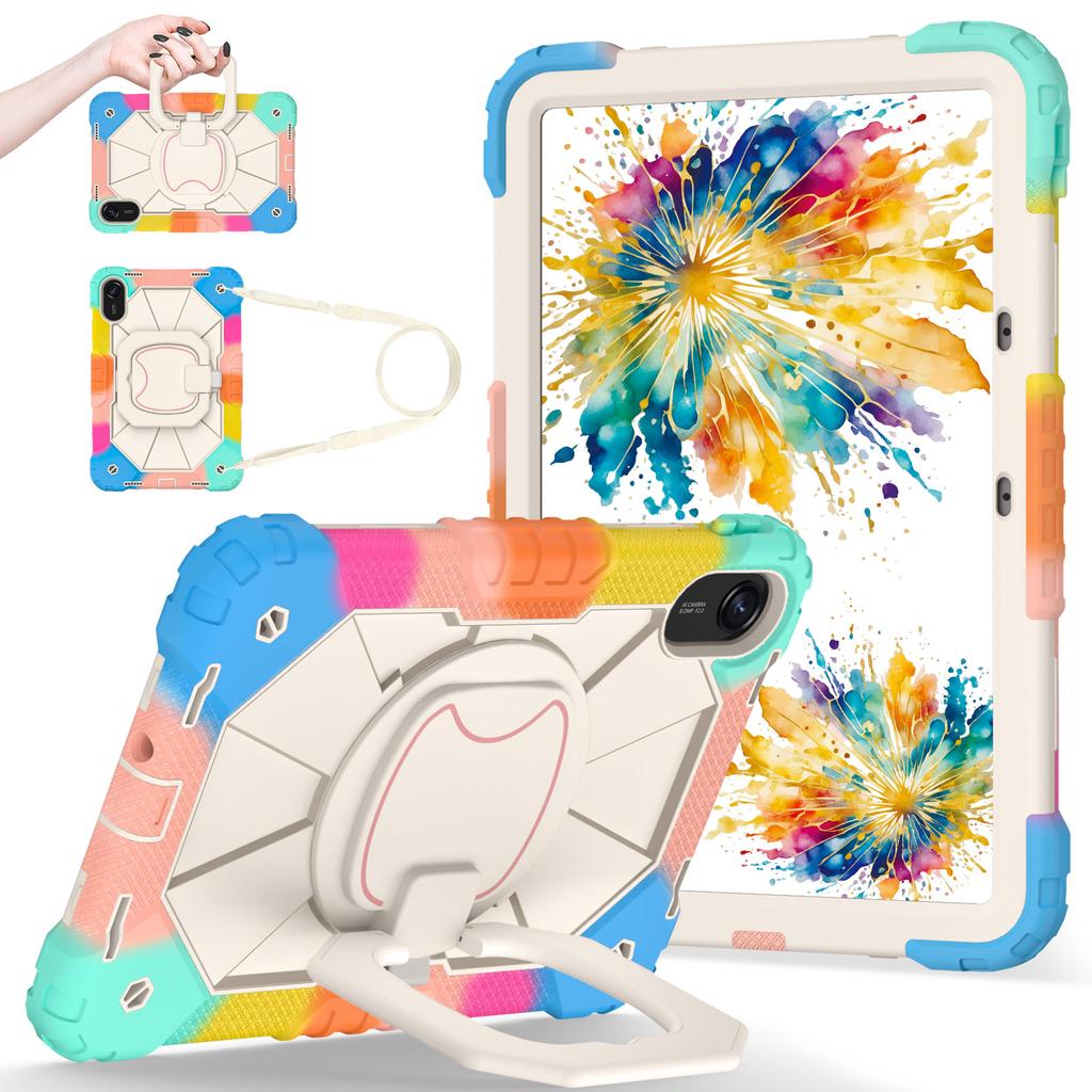 Hybrid Stand Case for Xiaomi Redmi Pad 2 2025 11.0 Inch 25040RP0AG 25040RP0AI 360 Rotating Handle Grip Cover with Shoulder Strap