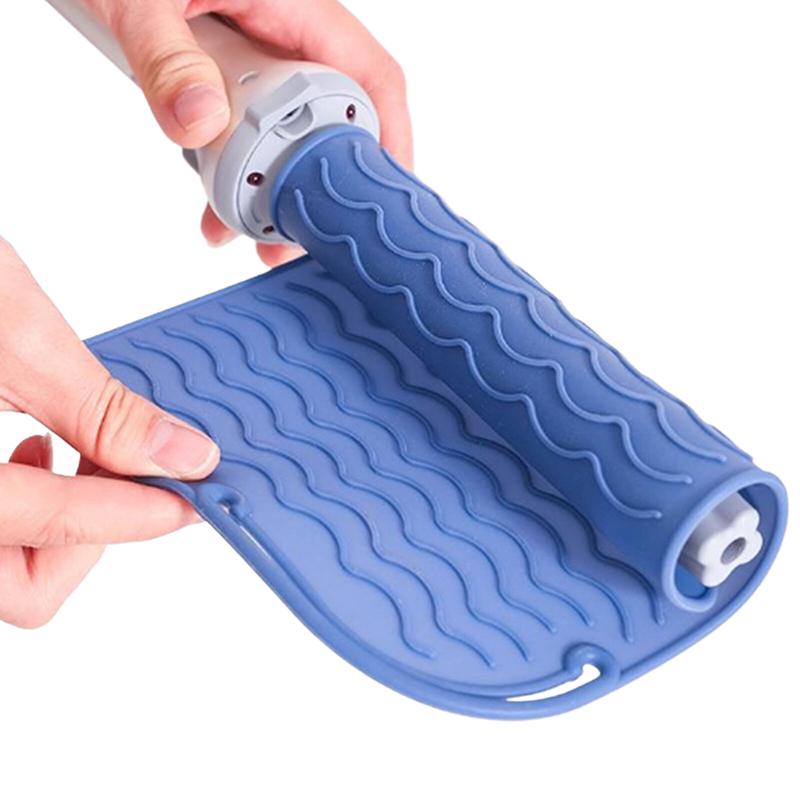Multifunktionale hitzebeständige Silikonunterlage Isoliermatte für Haarglätter, Lockenstab, Lockenwickler, Glätteisen