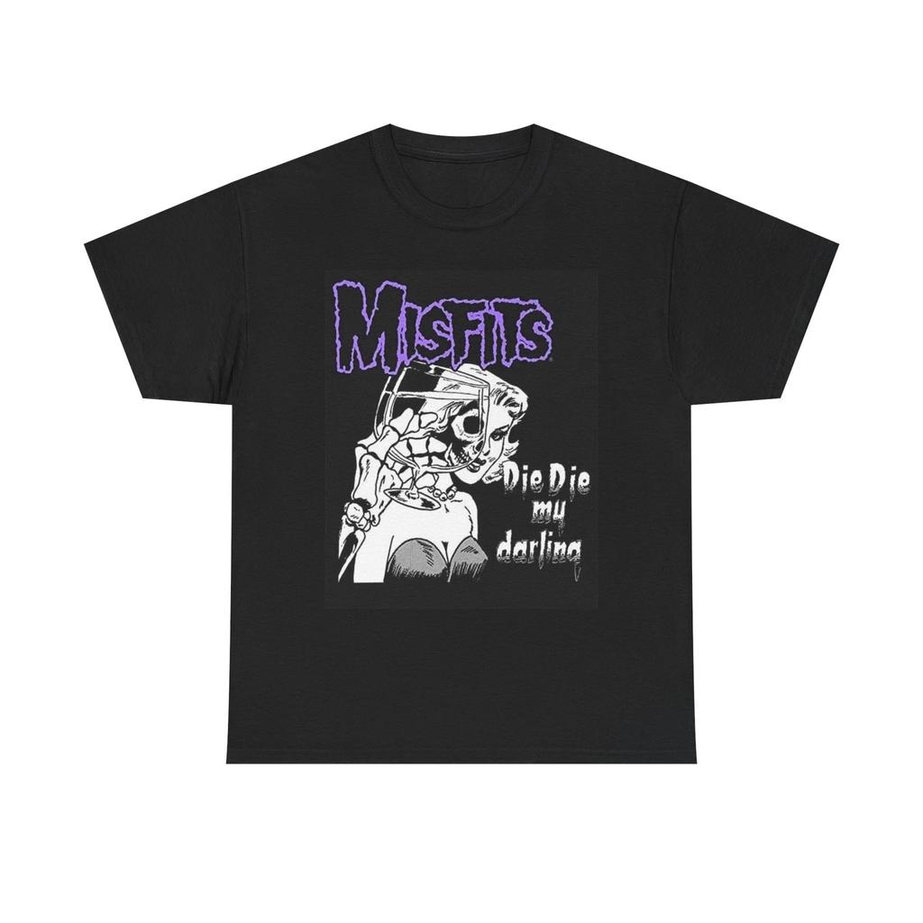 Misfits Die My Darling Maglietta Grafica Vintage Unisex Cotone Pesante