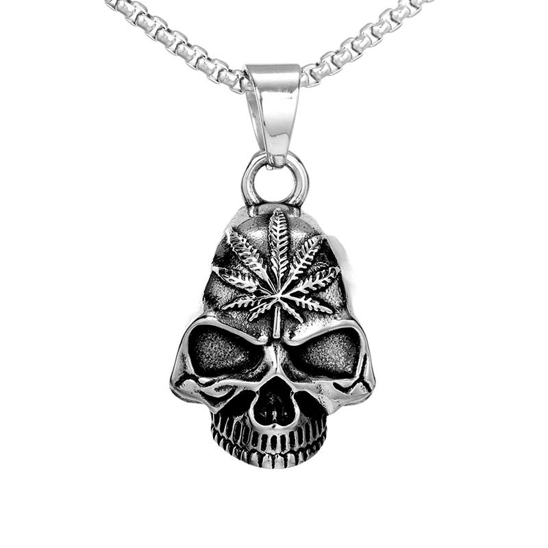 Vintage Stainless Steel Luck Bell Pendant Charm Riding Amulet Necklaces For Men Fashion Motorcycle Hip Hop Rock Party Jewelry