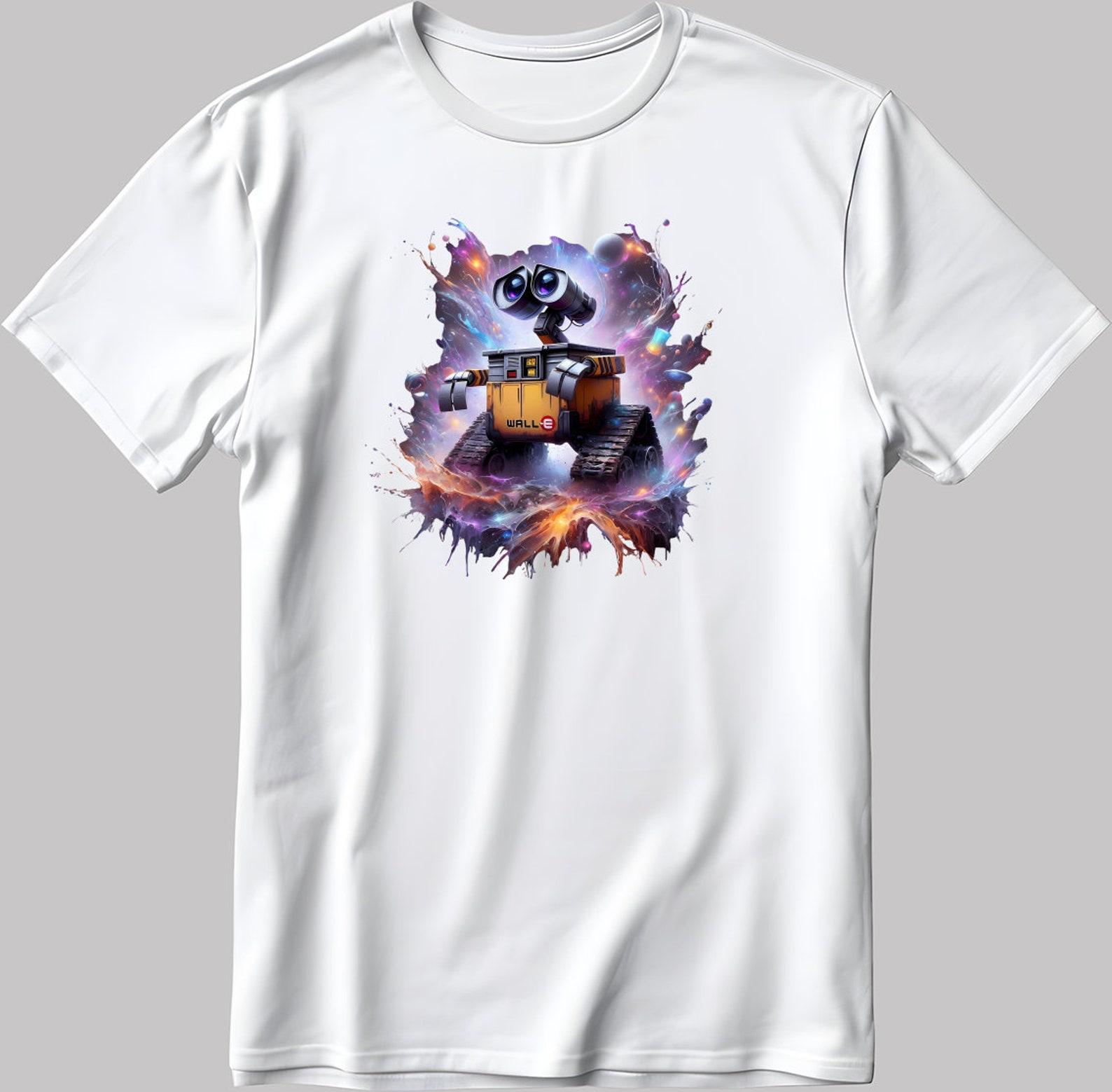 Wall-E Disney Pixar Short Sleeve White-Black Men s / Women s T-Shirt N524 XL