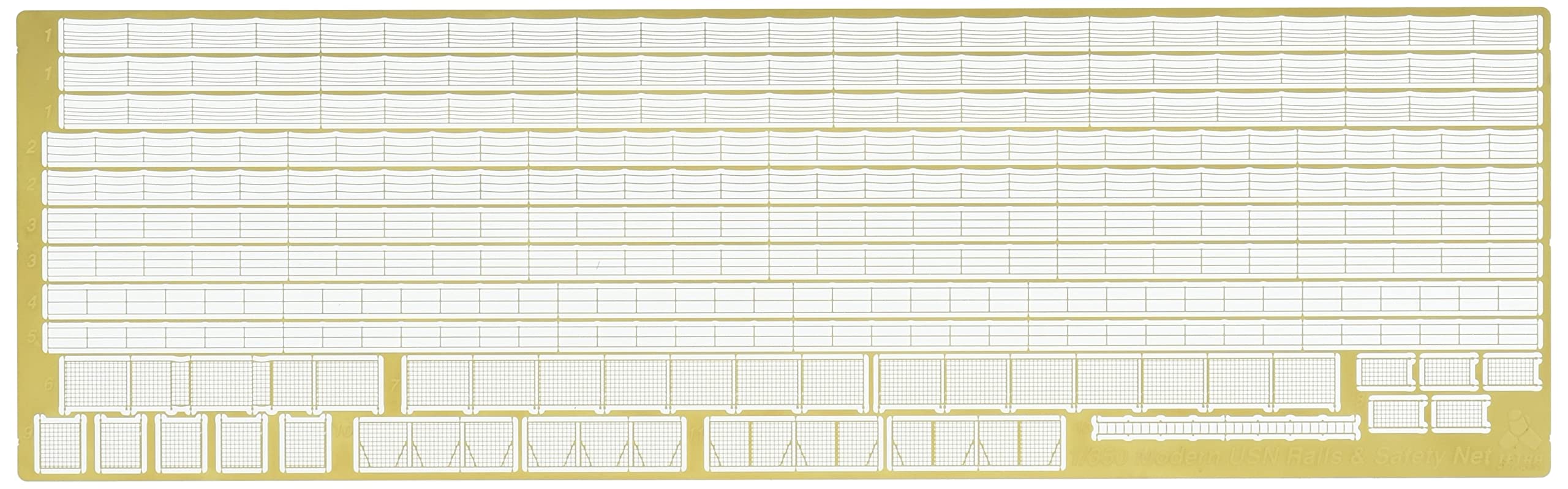 

Детали защитной сетки Tetra Model Works, используемые в настоящее время, 1/350, рис/перила, фототравление