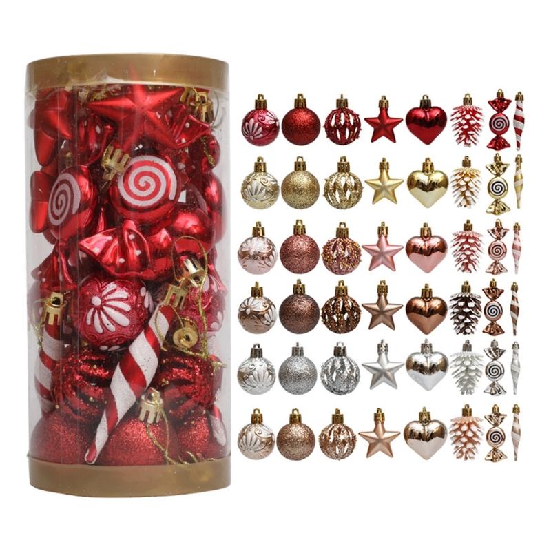 31Pcs Christmas Celebration Baubles Tree Decorations Colorful Shatterproof Baubles Stylish Festives Home Embellishment