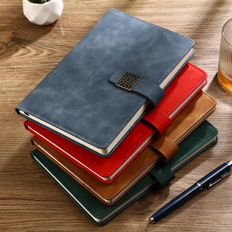 A5 Business Office Snap Button Notebook with Custom LOGO for Meetings
