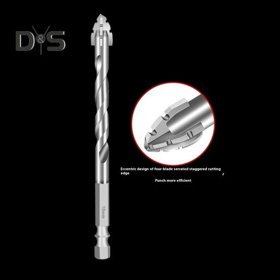 1/4Pcs Drill Bit Set High Hardness Rustproof Multifunctional Wear-Resistant Four-Flute Sawtooth Eccentric Drill Bits