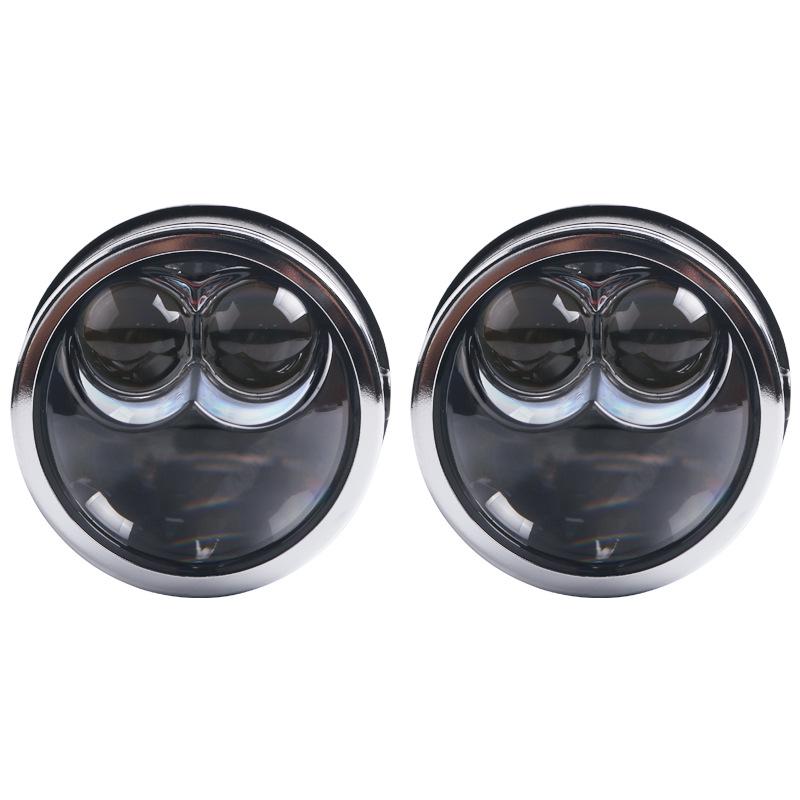 SANVI 3" LED Dual-Eye Fog Light Lens 50W 5500K High/Low Beam Upgrade