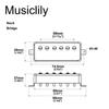 Artec MLA97 Alnico 5 Covered Mini Humbucker Pickup Neck/Bridge PU Set for Electric Guitar, Chrome