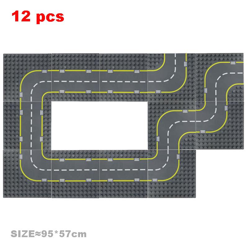 Big Particles Building Blocks City Construct Road Street Base Plates Sets Diy Bricks Accessories Educational Toys For Children