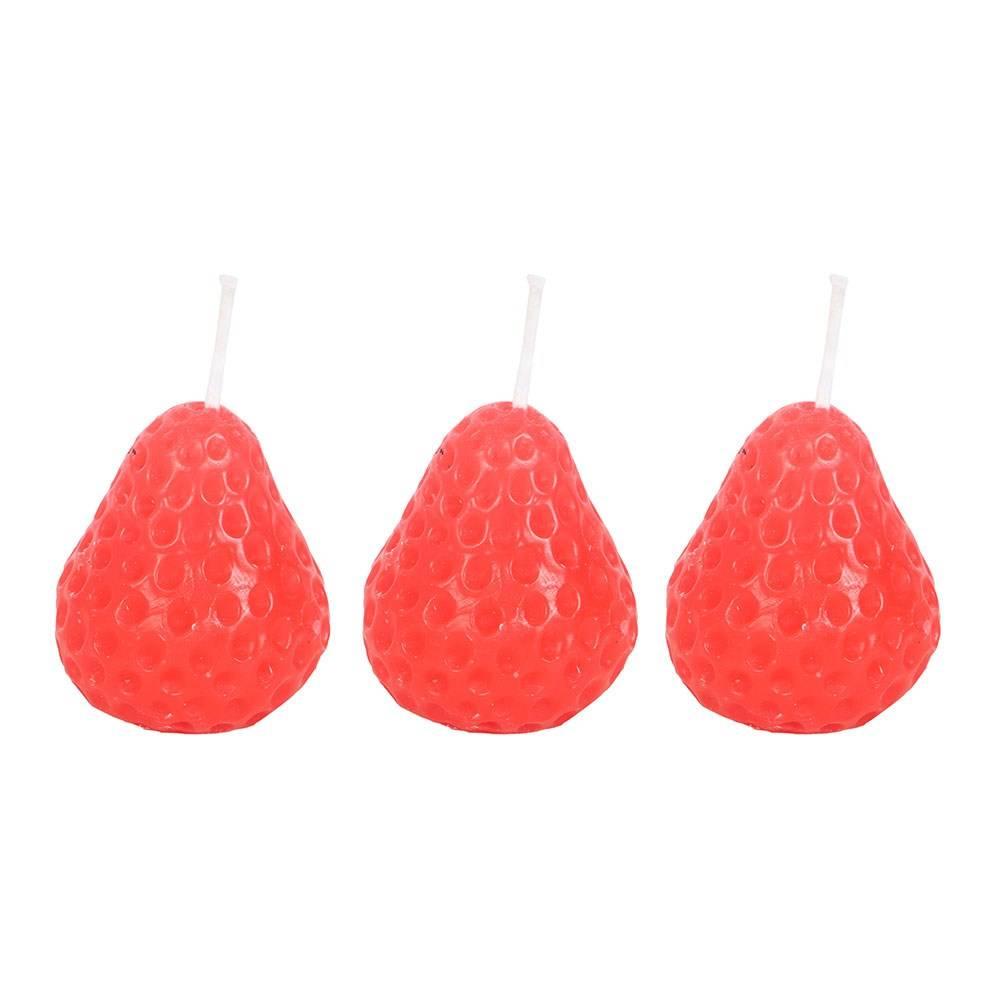 Something Different Strawberry Candles (Pack of 3)