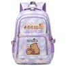 Mochila escolar de grande capacidade com alça de ombro; conjunto de estojo de lápis de três peças para estudante