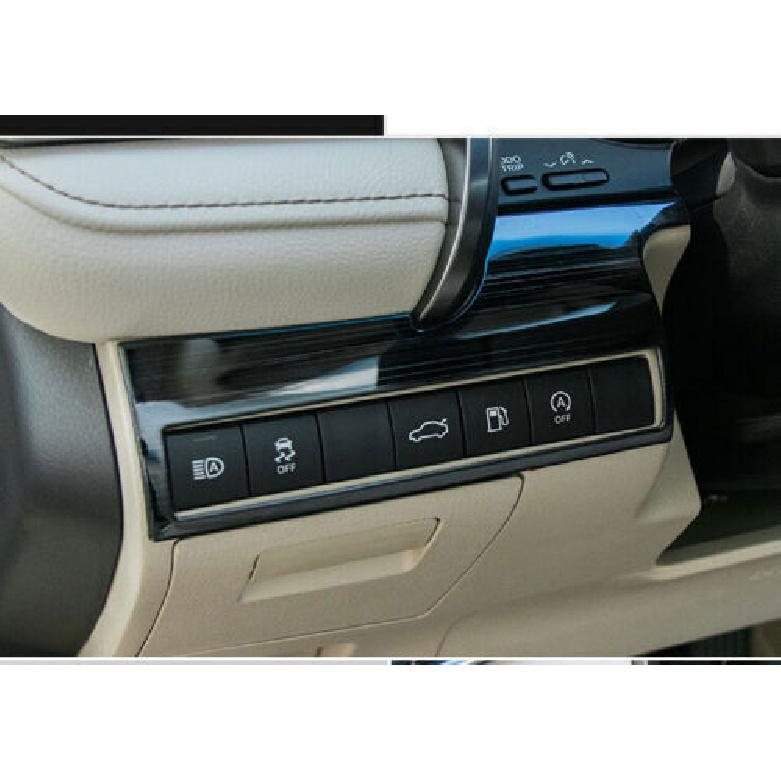 Black Steel For Toyota Camry 2018- Cover Trim Headlight Button Switch 1pc