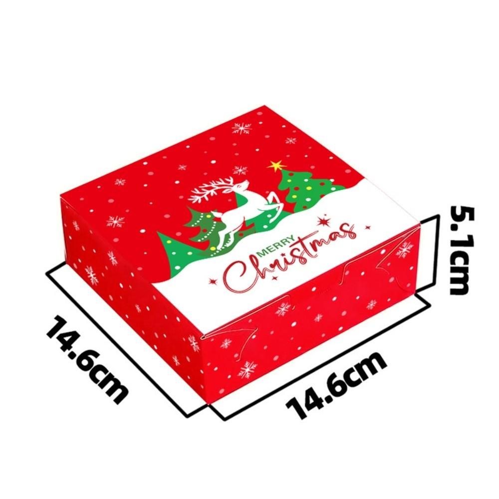 5pcs Decorative Paper Favor Box Christmas Party Favor Box New Paper Gift Box  For Christmas