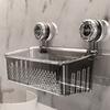 Plastic Draining Basket Large Capacity Cosmetic Storage Box Wall Mounted Storage Rack  Bathroom