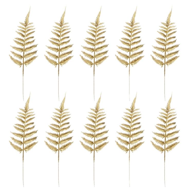 10Pieces Realistic Artificial Leaf Golden Leaf Simulation Leaf For Chinese New Year Wedding Decoration Vase Arrangements