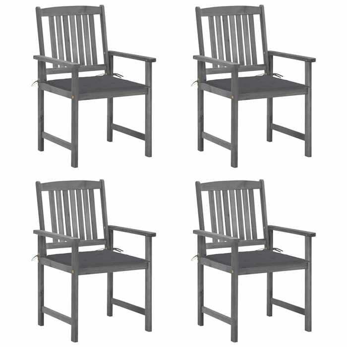 VidaXL 4x Garden Chairs with Cushions Patio Seats Terrace Chairs Outdoor Seats Beach Chairs Camping 3061222
