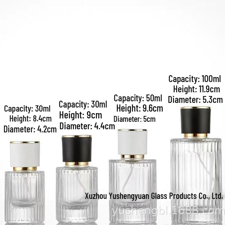 Elegant Refillable Transparent Perfume Bottle with Press-Top for Home Cosmetics