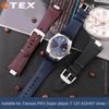 Voor Tissot 1853 PRX Serie T137.410A T137407A Kalfsleren Horlogeband T137 Accessoires Waterdichte Mannelijke Interface 12mm Voor Mannen