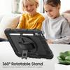 For iPad (2025)/iPad 10.9 (2022) Case Camo Printing PC + Silicone Tablet Cover with PET Film/Shoulder Strap