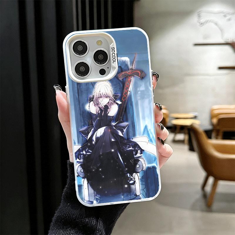 Fate Zero Stay Night Saber Shockproof Phone Case for iPhone 17 Air 16 16E 15 Pro Max 14 Plus 13 Mini 12 Back Cover Anti Fall Fun