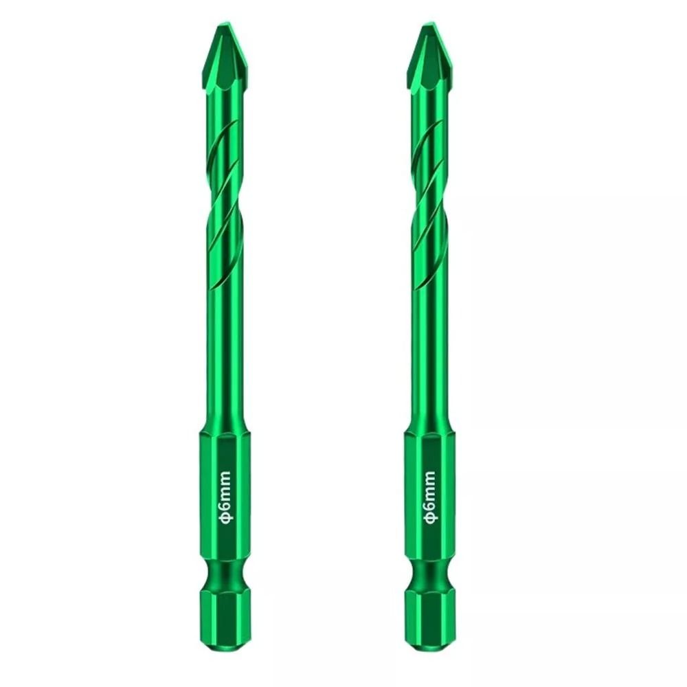2Pcs Precision Eccentric Drill Bit 6/8/10/12mm Hole Drill Bit Multifunction Tile Drill Bit