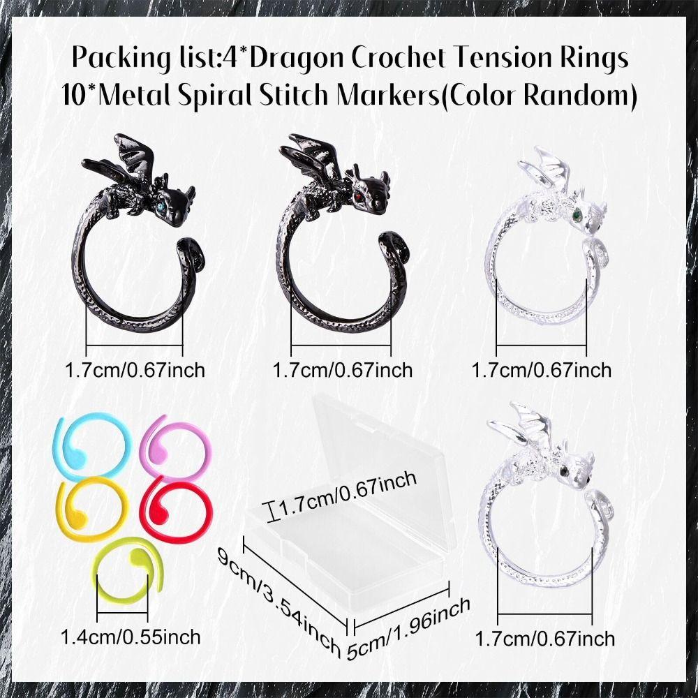 Sewing Accessories Crochet Marker Clips Thimble Ring Knitting Loop Crochet  for Household