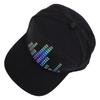 LED Display Baseball Cap APP Programmable Adjutsable Cotton Detachable 12x32 LED Display Hat