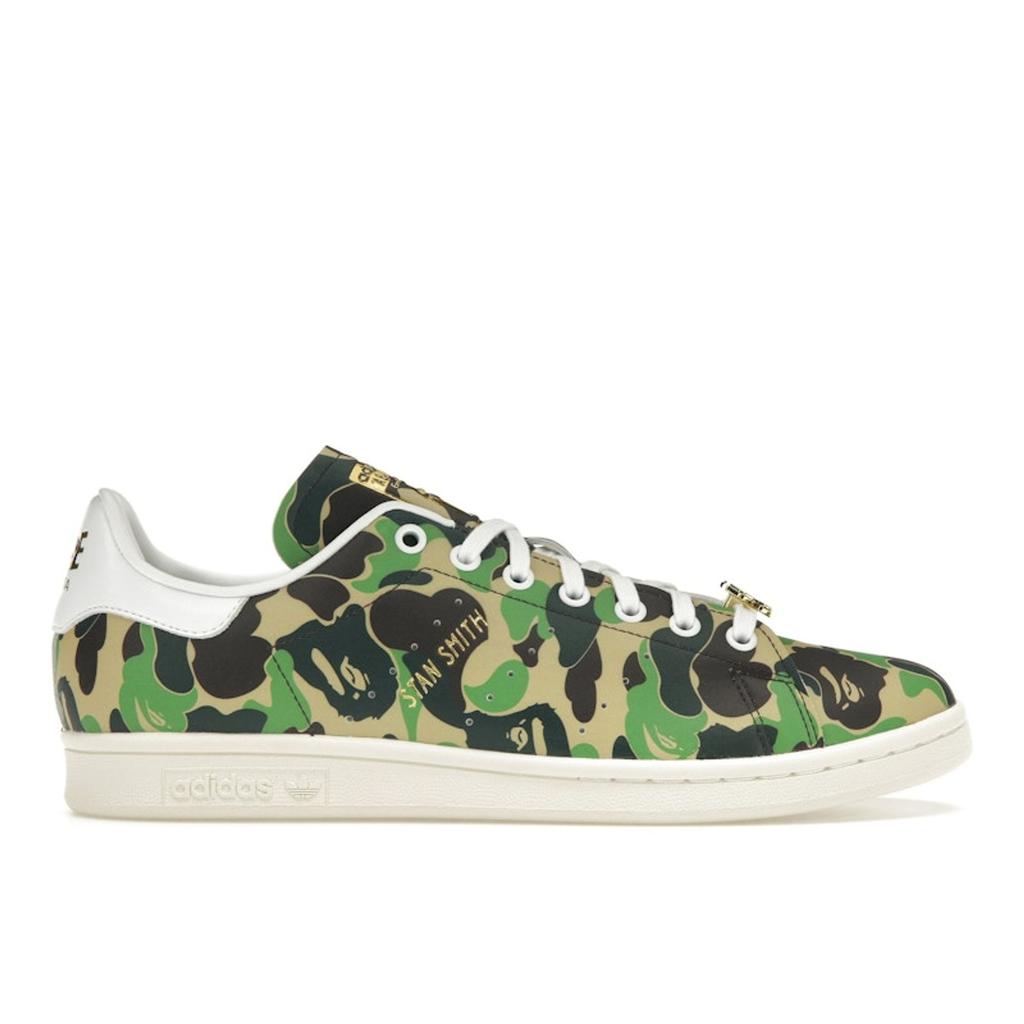 BAPE X Adidas Stan Smith 30th Anniversary - ABC Camo Unisex Sneakers Multi-Color Cloud-White Off-White IG8949