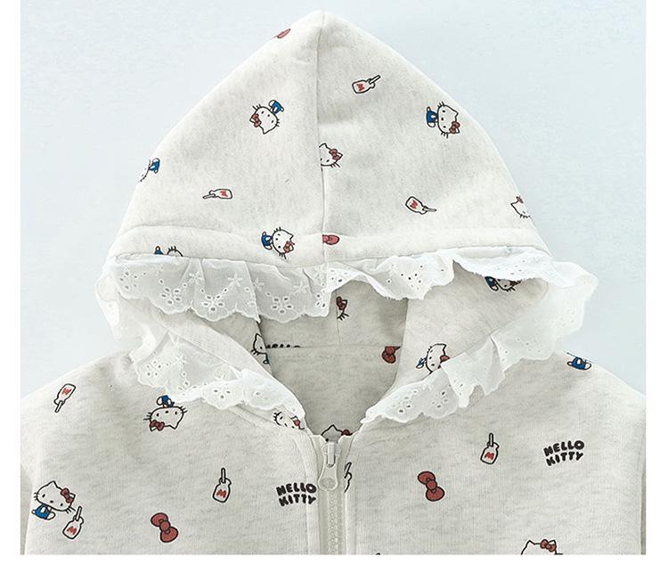 Dívčí kreslená krajková podzimní sada 2025: Nový módní ležérní outfit