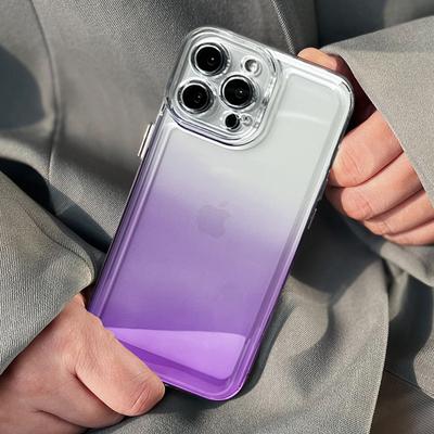Akrylový Gradient Nárazuvzdorný Průhledný Kryt na Telefon Pro Iphone 13 11 12 Pro Max Xs Max Xr X Měkký Průhledný Zadní Kryt Funda